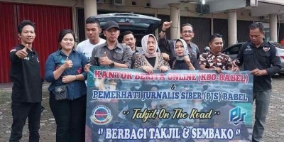 KBO dan PJS Babel Bagi Takjil Di Temani 