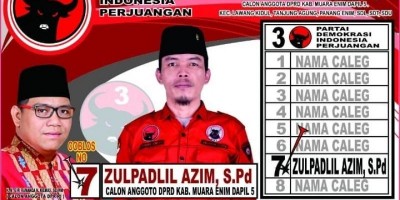 Putra Asli Muara Enim, Zulfadlil Azim S.Pd, Siap Bertarung pada Pemilihan DPRD 2024 Mendatang.