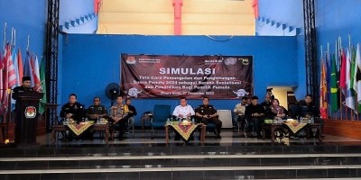 KPU Kabupaten Muara Enim Gelar Simulasi Pemungutan Dan Perhitungan Suara.