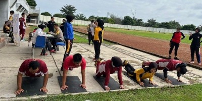 Polres Muara Enim Gelar Test Kesamaptaan  Semester I Tahun 2024.