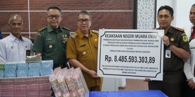 Terima Pemulihan Keuangan Negara Senilai Rp8,4 Miliar, Pj. Bupati Apresiasi Pendampingan Hukum Kejari Muara Enim.