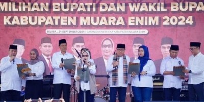 Pj. Bupati Muara Enim Hadiri Deklarasi Kampanye Damai.